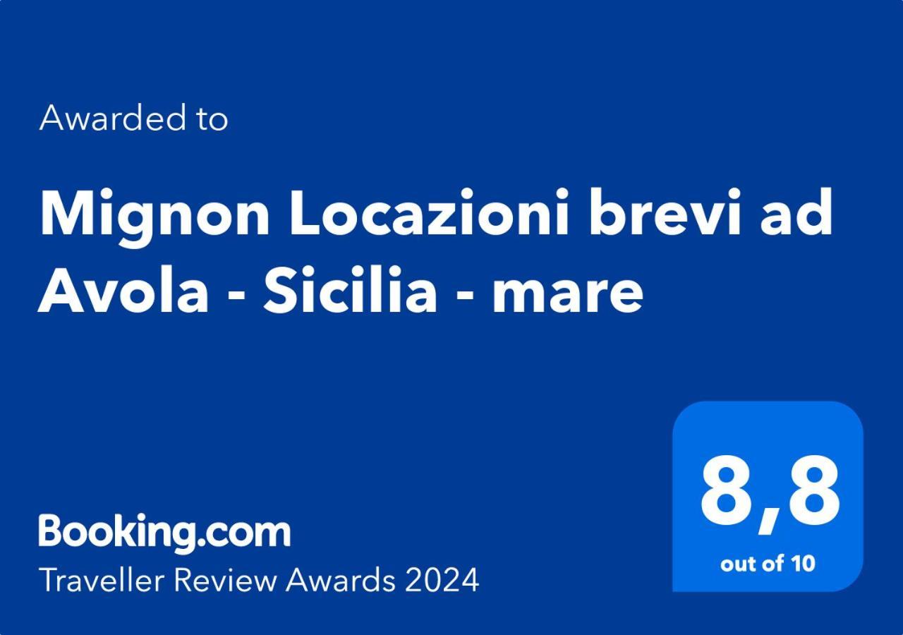 Апартаменты Mignon Locazioni Brevi Ad Avola - Sicilia - Mare Экстерьер фото